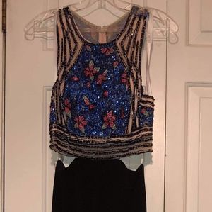 Floor length homecoming dress